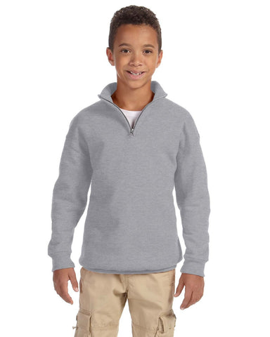 Jerzees youth NuBlend® Quarter-Zip Cadet Collar Sweatshirt