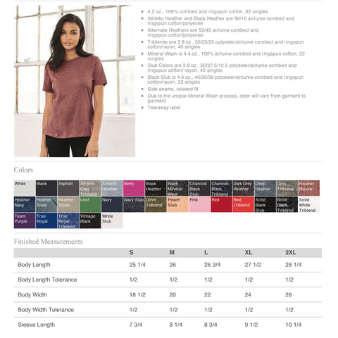 bella + Canvas womens relaxed tee